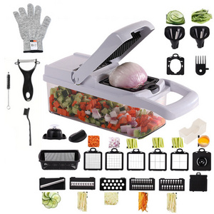 2024 Hot Selling vegetable chopper 26 in 1 in white and black color Dishwasher safe Onion Vegetable Cutter