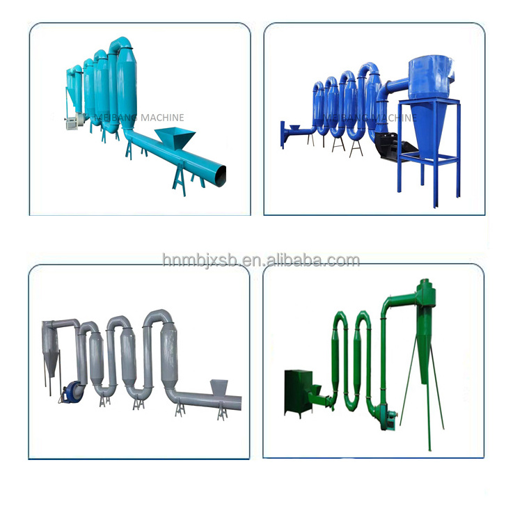 MB drying machine equipment pipe wood dust sawdust dryer powdery cassava flour airflow type spin flash dryer