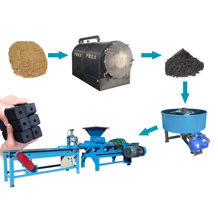 MB shell charcoal briquettes machine bbq coal making small coconut shell charcoal stick straw briquette make making machine