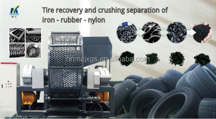 Multifunctional Rubber Crumb Tire Shredders Equipment Scrap Tyre Recycle Shredding Crusher Machine For Sale