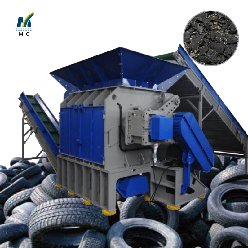 Waste tyre TDF TDA PNSS rubber shredding machinery tire recycling plant