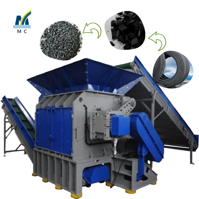 Portable tyre shredder tire grinding shedder machine for rent