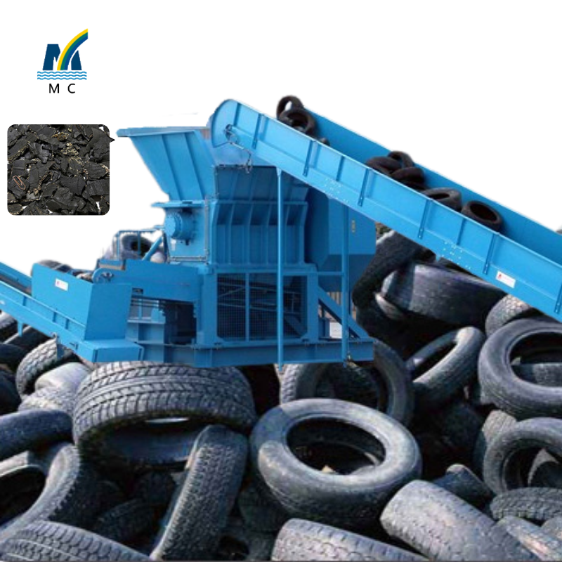 Portable tyre shredder tire grinding shedder machine for rent