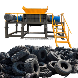 Multifunctional mobile automatic scrap car scrap tire recycling equipment rubber recycling shredder crusher sale price