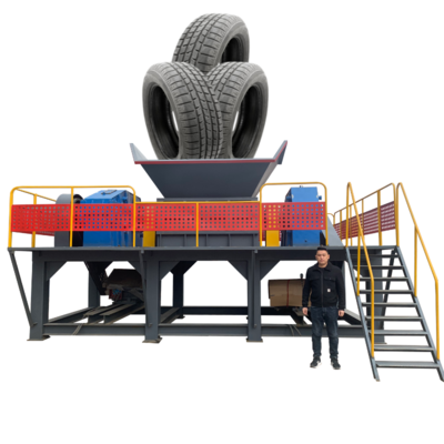 High Output Automatic Tyre Shredder Machine To Make Waste Tyre Recycling  Philippines Egypt  Thailand