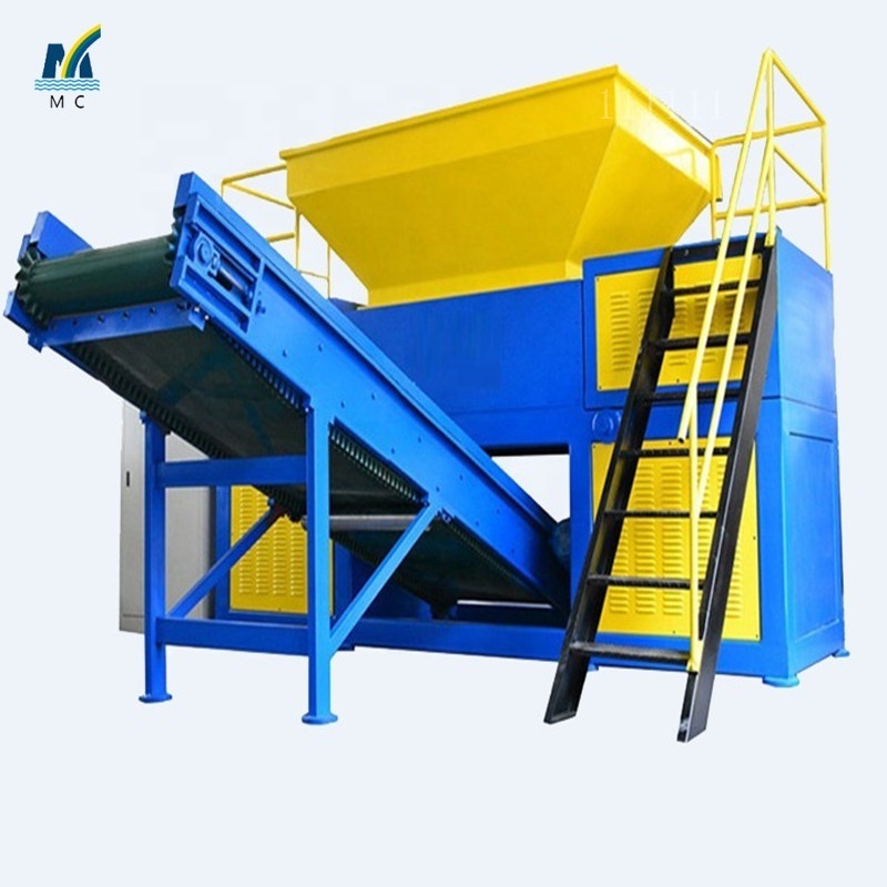 Industrial Pipes Packing Waste Film Straps  Vehicle Parts Chemical Drums Twin Shaft Plastic Shredder for Supply to Vietnam