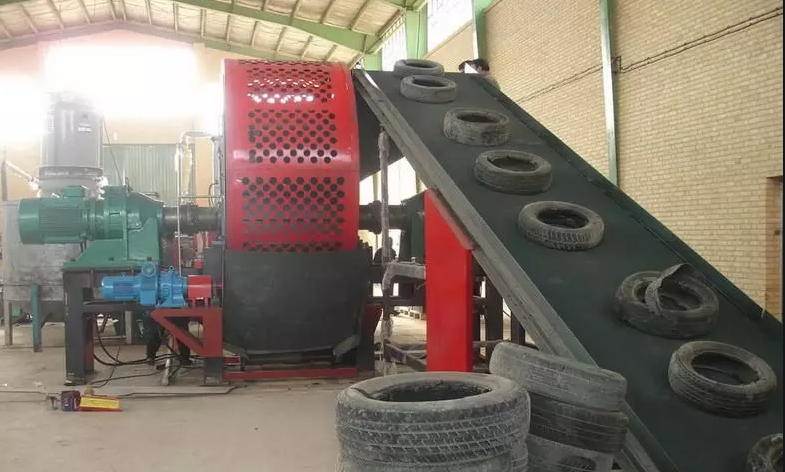 Tire recycling equipment tyre cutting machine wire drawing machine double shaft shredding machine