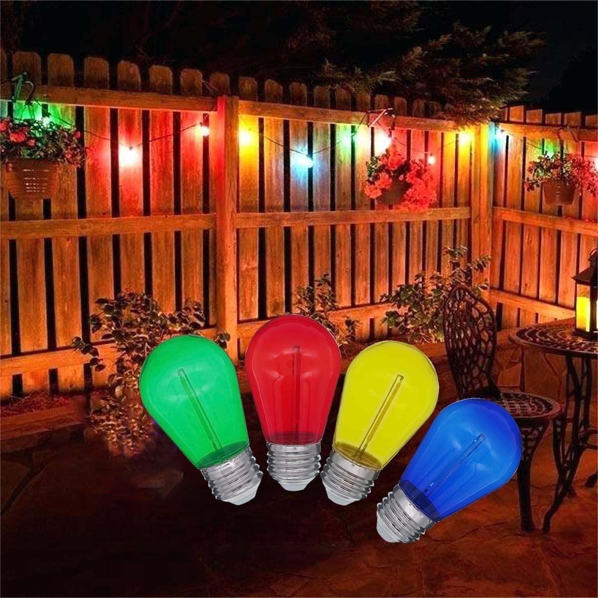 Led Bulbs S14 LED Plastic Bulb candy String Light LED filament bulb for outdoor