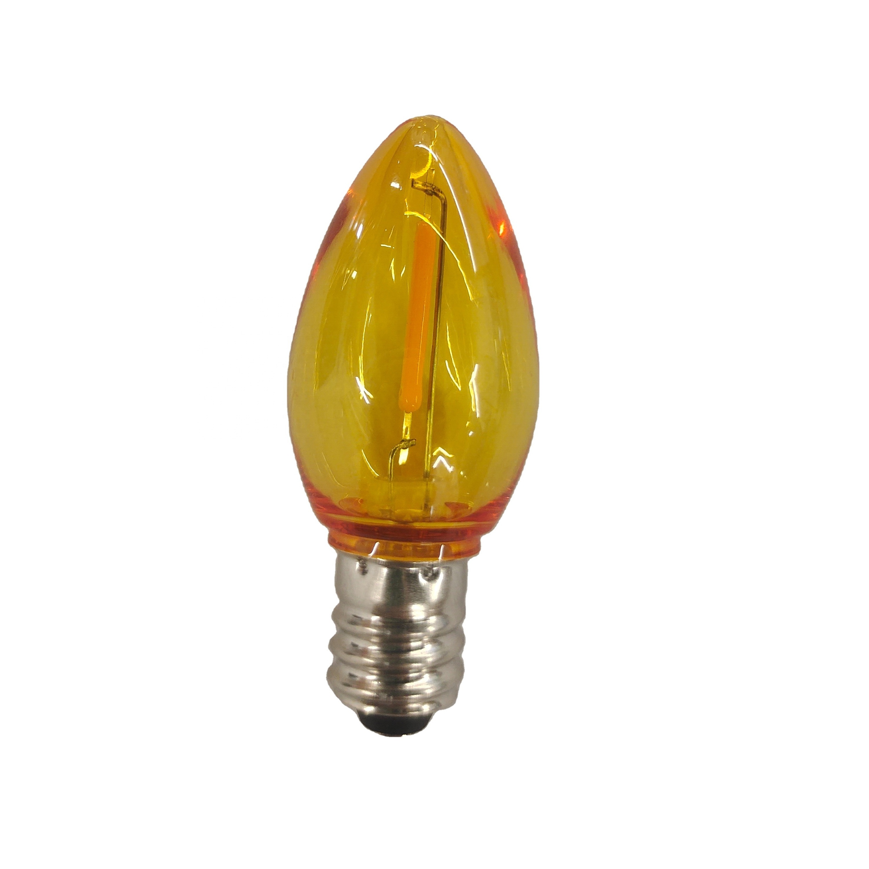 C7 Led Replacement led filament Lights Bulb for Outdoor String Lights Decoration (Yellow)