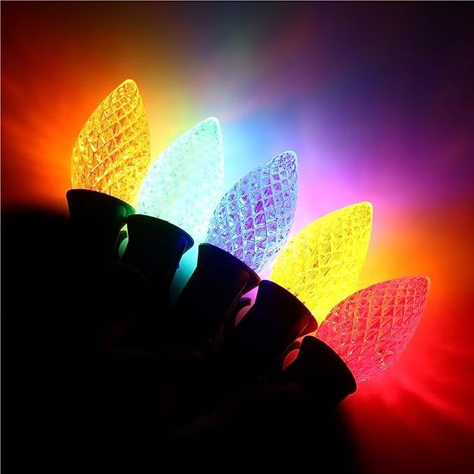 C7 Strawberry purple Replacement Christmas Light LED Bulbs E12 Candelabra Base lights decoration