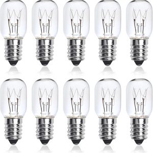 T20 15W E14 SES Small Screw Incandescent light Bulbs  Tubular Appliance Bulb Oven Light Fridge