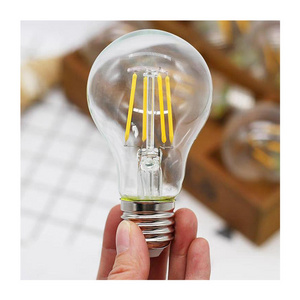 Factory outlet A19 A60 dimmable led filament bulb 120V 230V filament bulb lamp edison chip led bulb