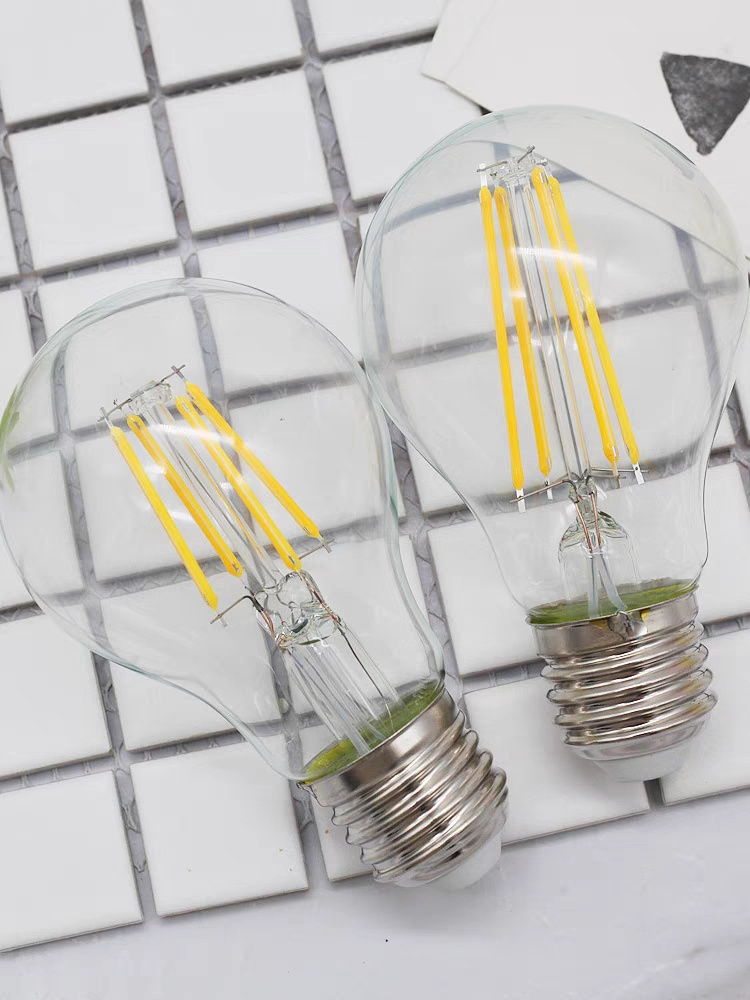 Factory outlet A19 A60 dimmable led filament bulb 120V 230V filament bulb lamp edison chip led bulb