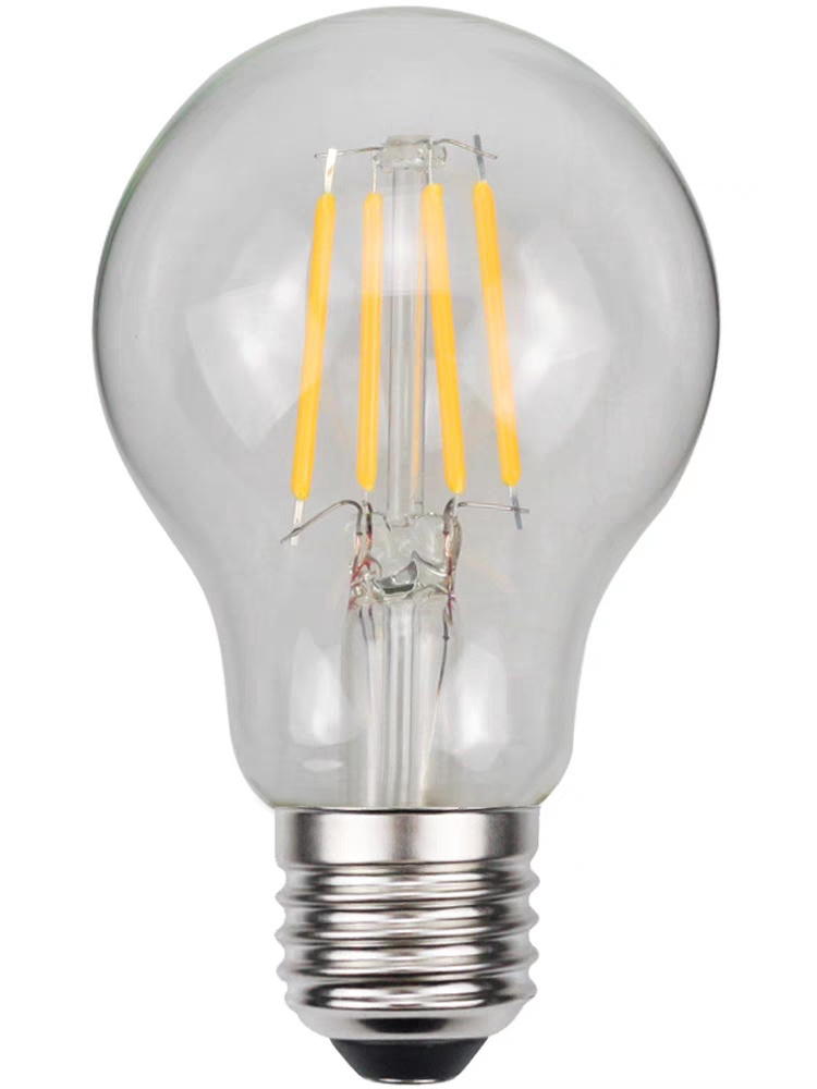 Factory outlet A19 A60 dimmable led filament bulb 120V 230V filament bulb lamp edison chip led bulb