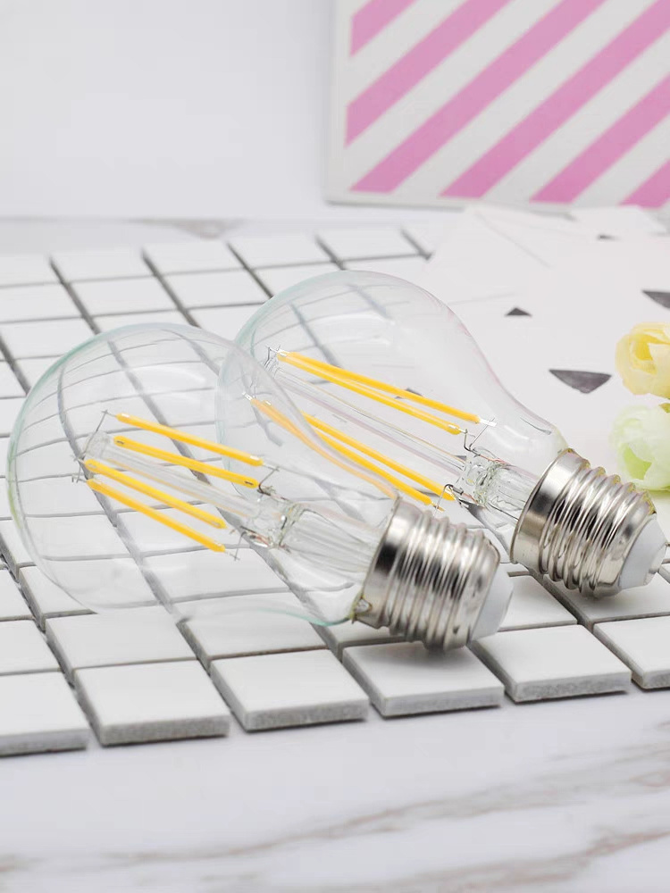 Factory outlet A19 A60 dimmable led filament bulb 120V 230V filament bulb lamp edison chip led bulb