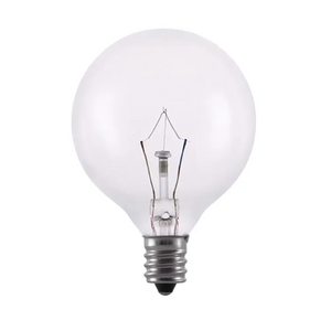 Globe G16.5 G50 Incandescent Light Bulb with Clear glass 25W 60W 110V 230V incandescent lamp