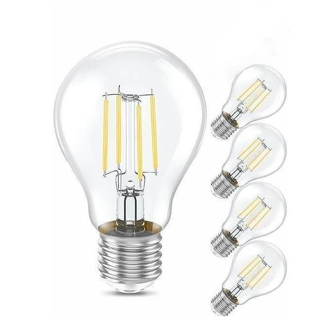 A19 A60 LED Filament Screw Bulb, E27 LED Edison Vintage LED Light Bulbs 4W  for Home Restaurant Cafe