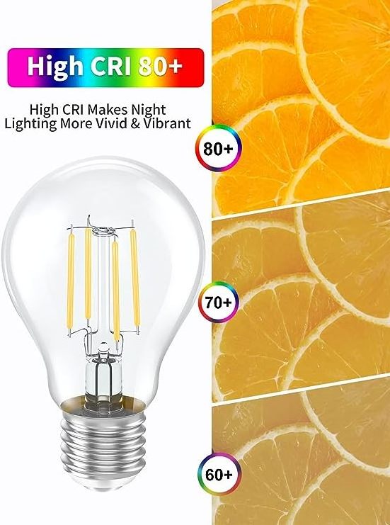 A19 A60 LED Filament Screw Bulb, E27 LED Edison Vintage LED Light Bulbs 4W  for Home Restaurant Cafe