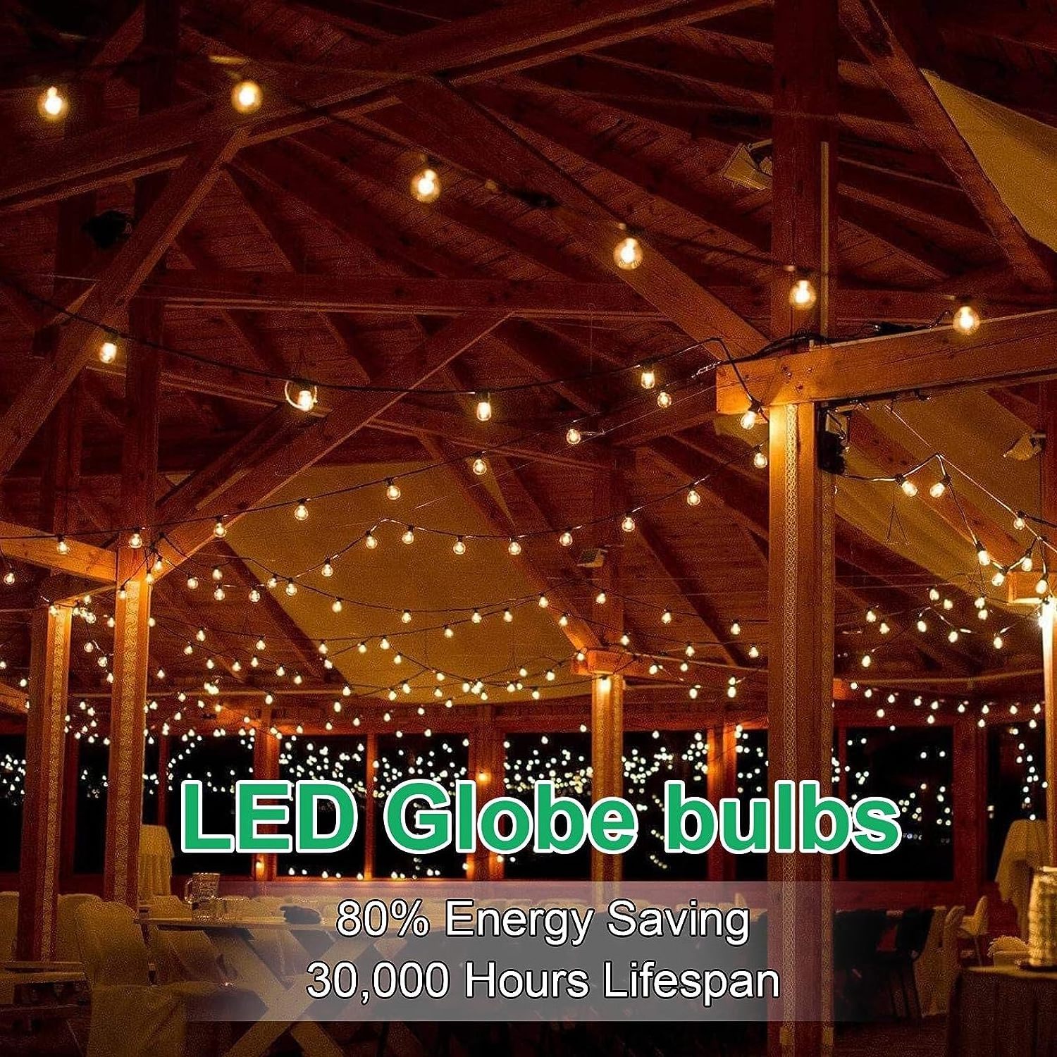 G40 Led Replacement Light Bulbs 0.6W Shatterproof Globe Bulb for Outdoor Patio String Lights