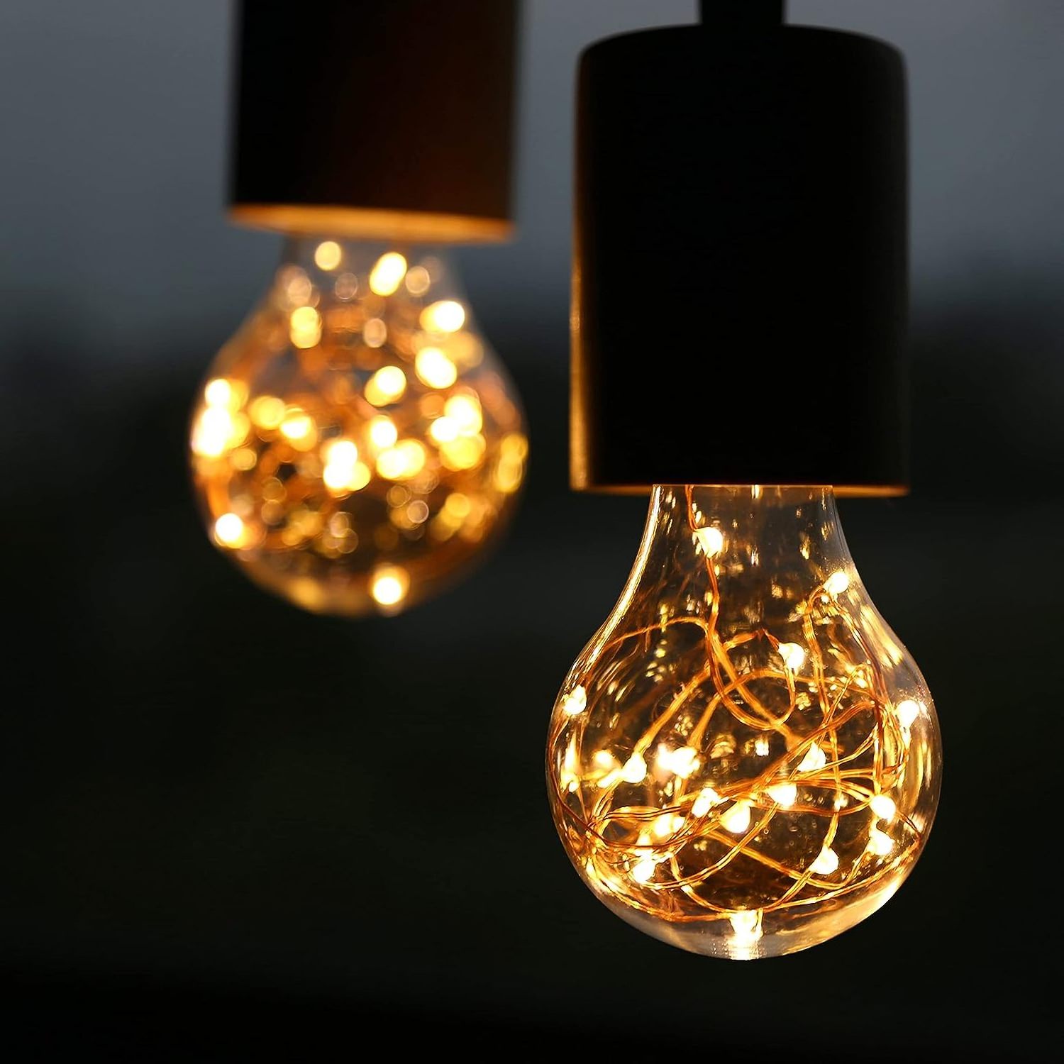 LED Fairy Light Bulb A60 A19 Night Lights Flash Starry Decorative Copper Wire String Lights