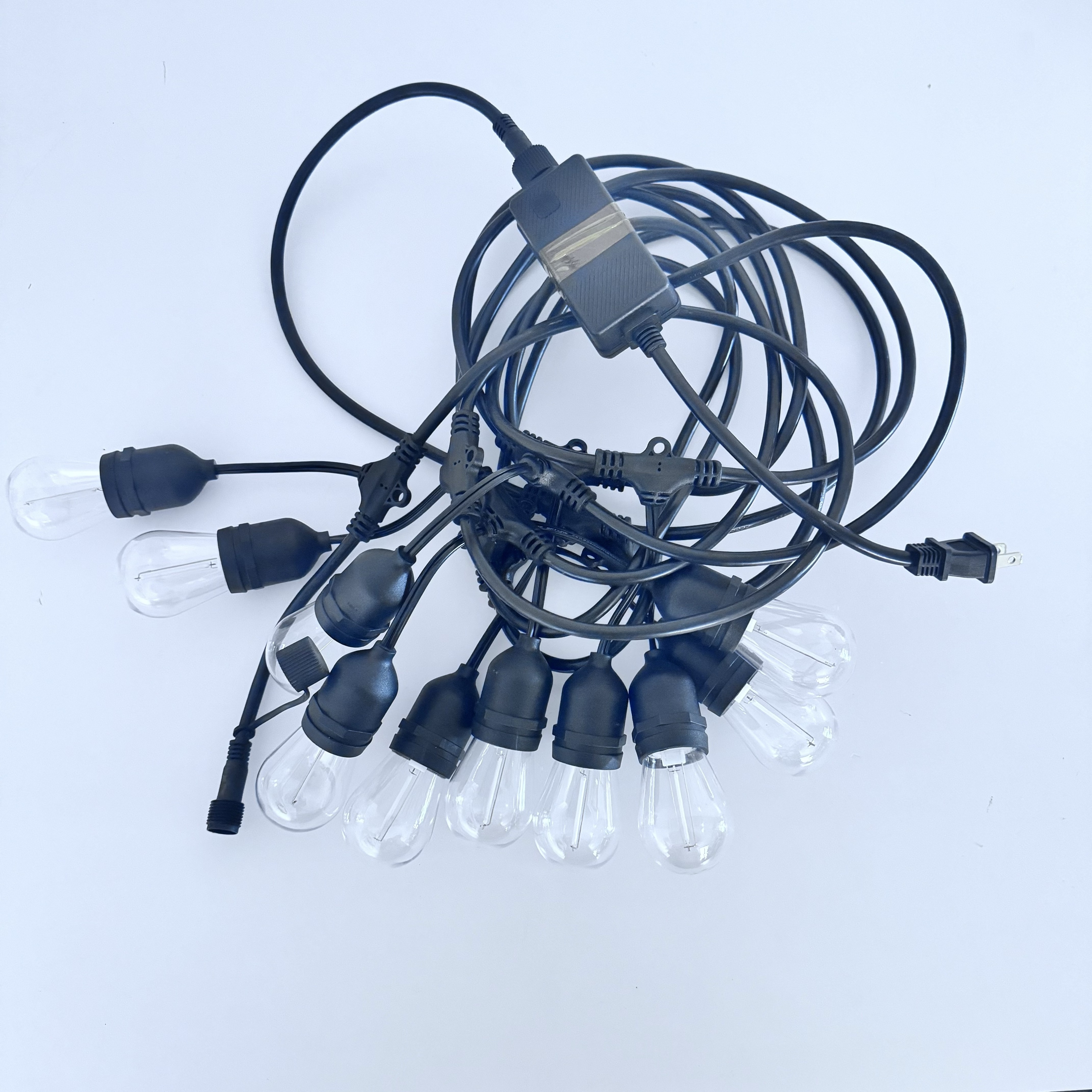 S14 E26 E27 Festoon LED Color changing RGB Dimmable filament String Light with Remote Controlled