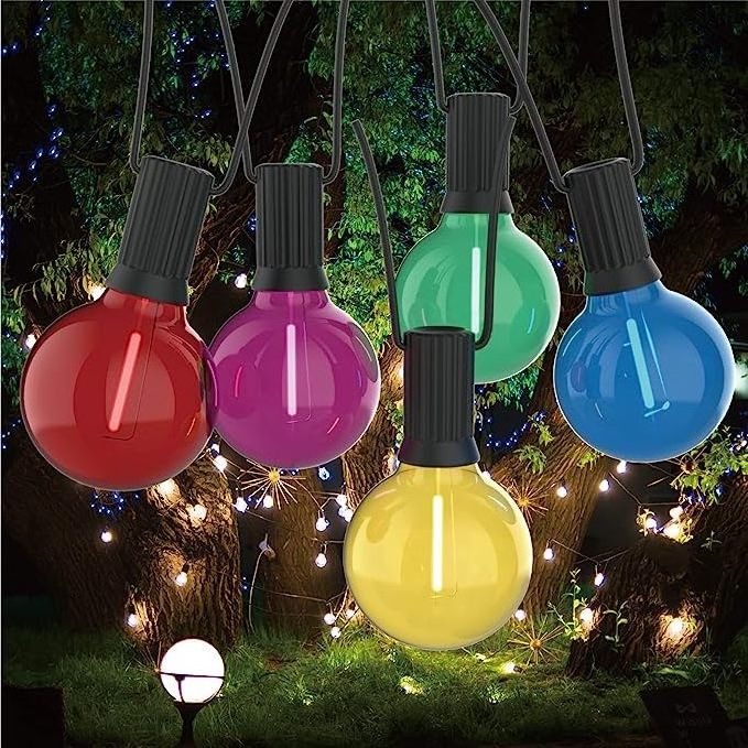 Green G40 christmas LED filament  lights plastic Replacement 0.6W E12 for Decorative lighting