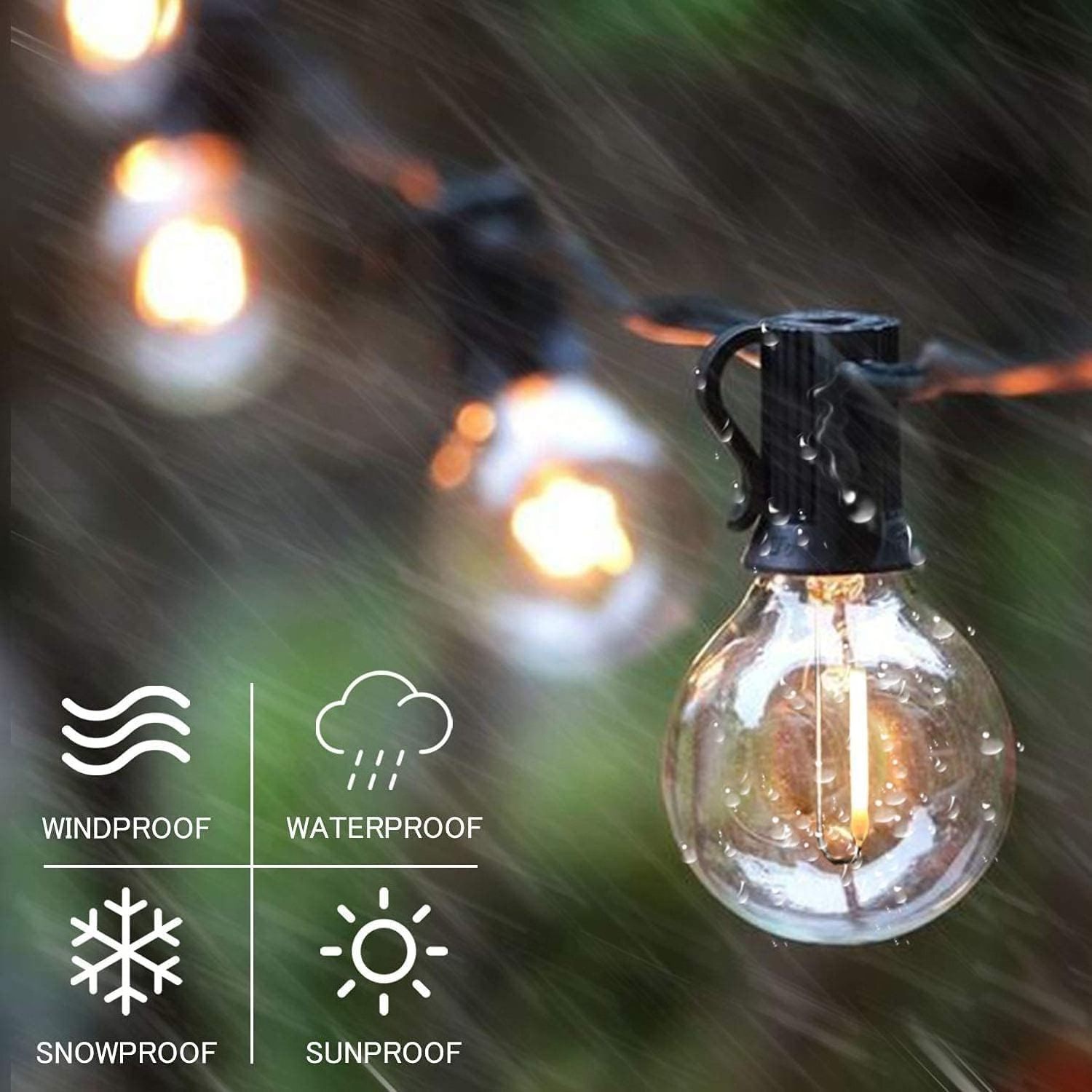 Clear Bulb LED bulbs G40 E12 globe led string lights outdoor holiday weeding decoration