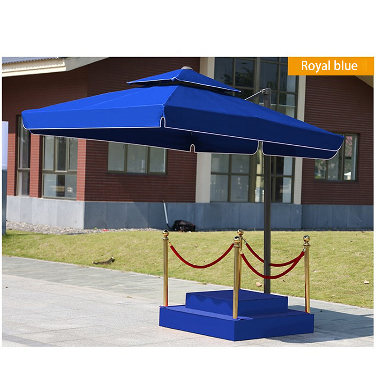 Windproof waterproof outdoor platform gazebo umbrellas security guard pavilion porch umbrella