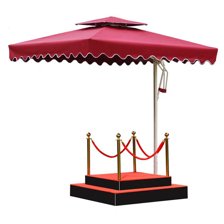 Windproof waterproof outdoor platform gazebo umbrellas security guard pavilion porch umbrella