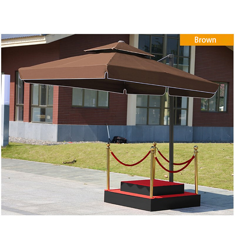 Windproof waterproof outdoor platform gazebo umbrellas security guard pavilion porch umbrella