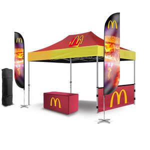 Digital Printing Top Cover Trade Show Canopy And Folding Gazebo 3*3M Aluminium Exhibition Tents