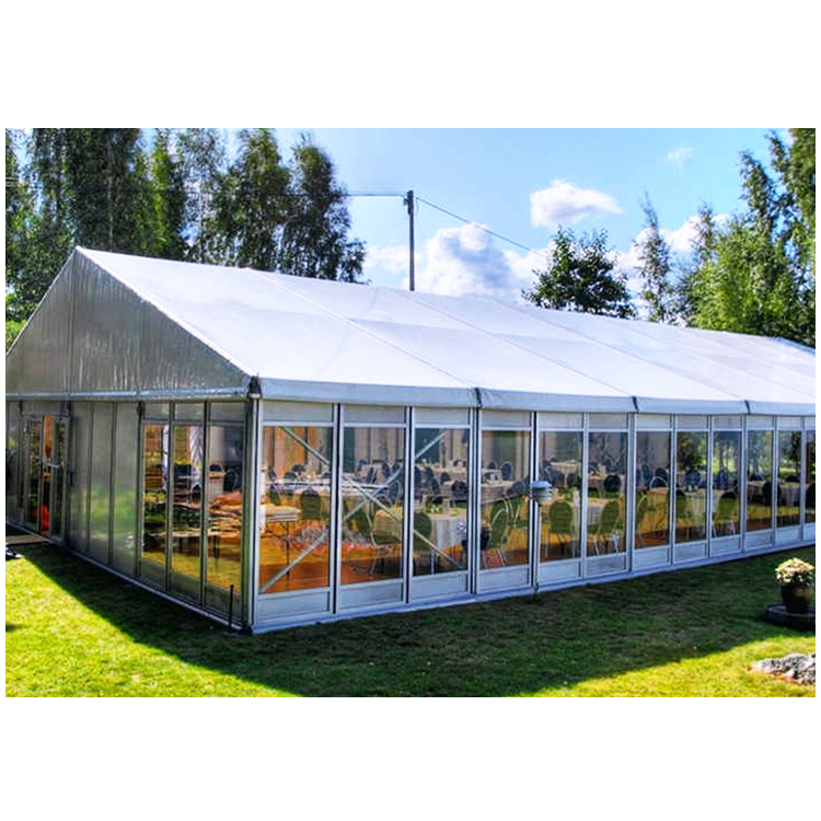 Luxury Heavy Duty Fire Retardant PVC Wedding Tents Large Big White Outdoor Party Tents For 500 People Events With Window Walls