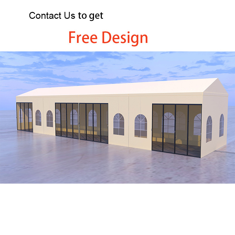 Luxury Heavy Duty Fire Retardant PVC Wedding Tents Large Big White Outdoor Party Tents For 500 People Events With Window Walls