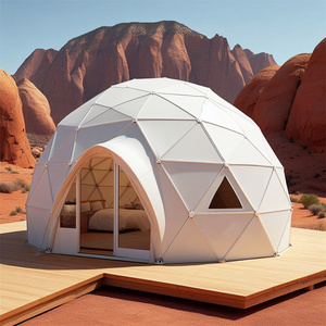 Custom Outdoor Geodesic Dome Camping Tents Camps Geodome Hotel Prefab Pvc Dome House Glamping Tents With Bathroom