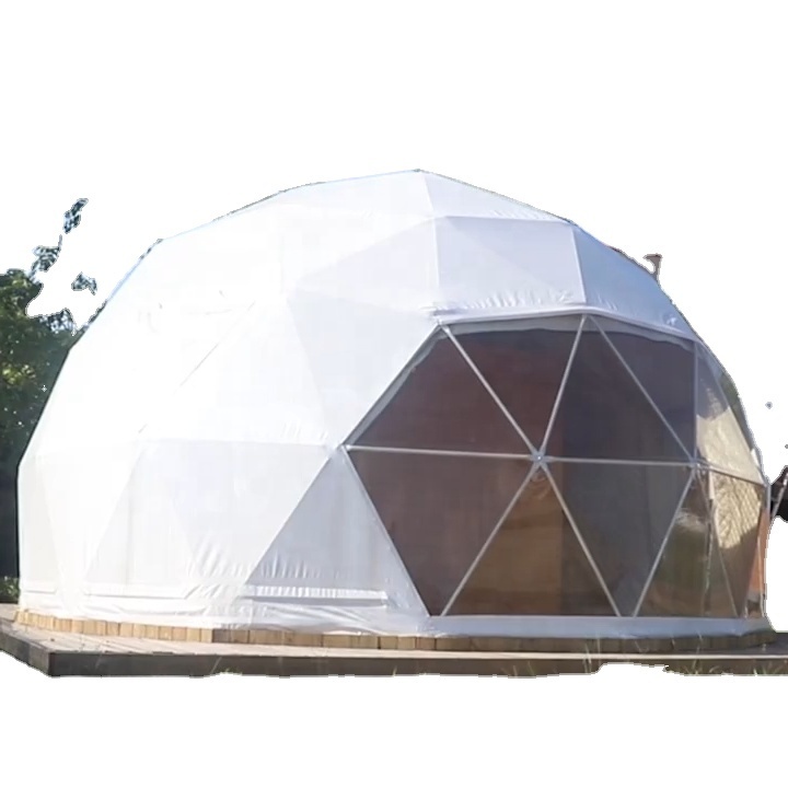 2023 hotel glamping igloo aluminium geodesic dome tent outdoor round ball camping tent for sale