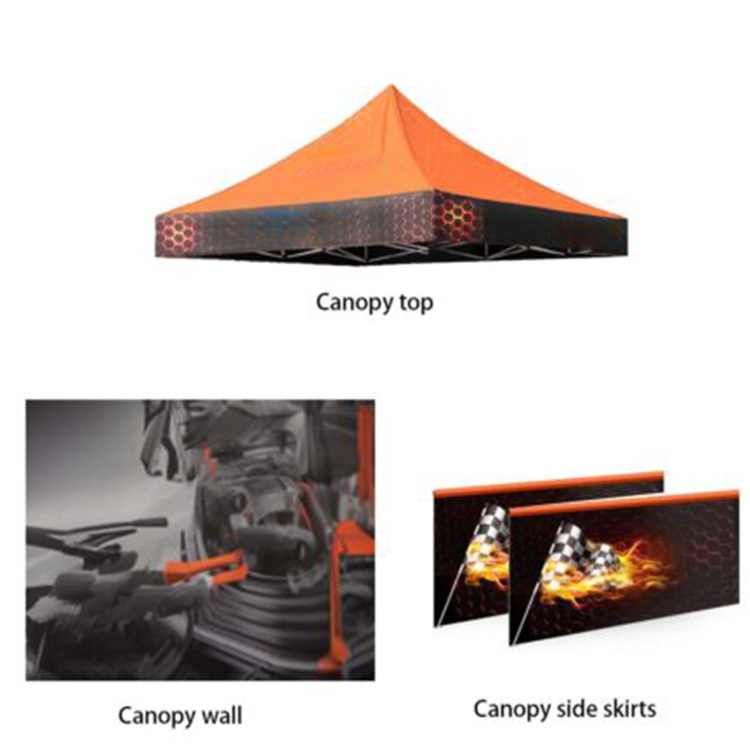 Customized Logo Aluminium Exhibition Tents Sun shelter And Anti- Wind Pop Up Advertising Event Tent