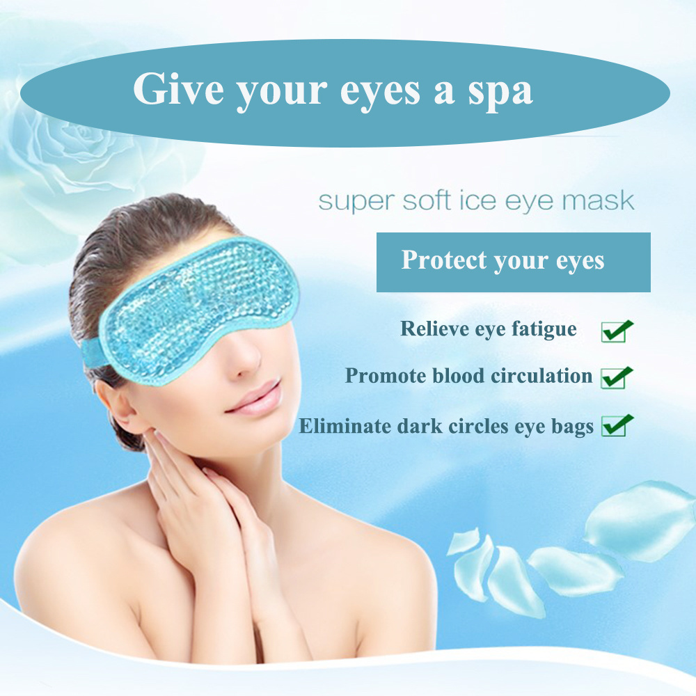 2022 new wholesale reusable customized ice cooling hot heated skin care eye mask gel face mask