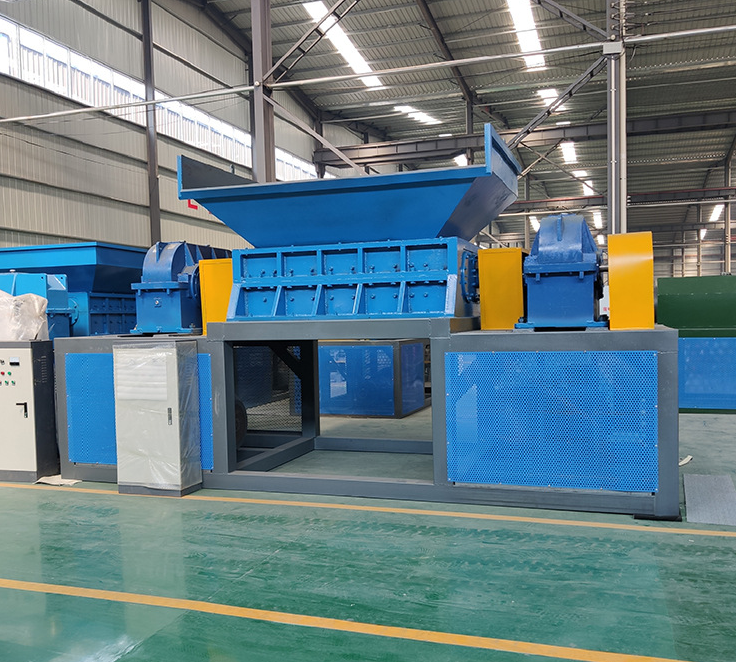 Waste Wood Pallet Rubber Tire Recycling Double Shaft Shredder Machine Rubber And Plastic Shredder