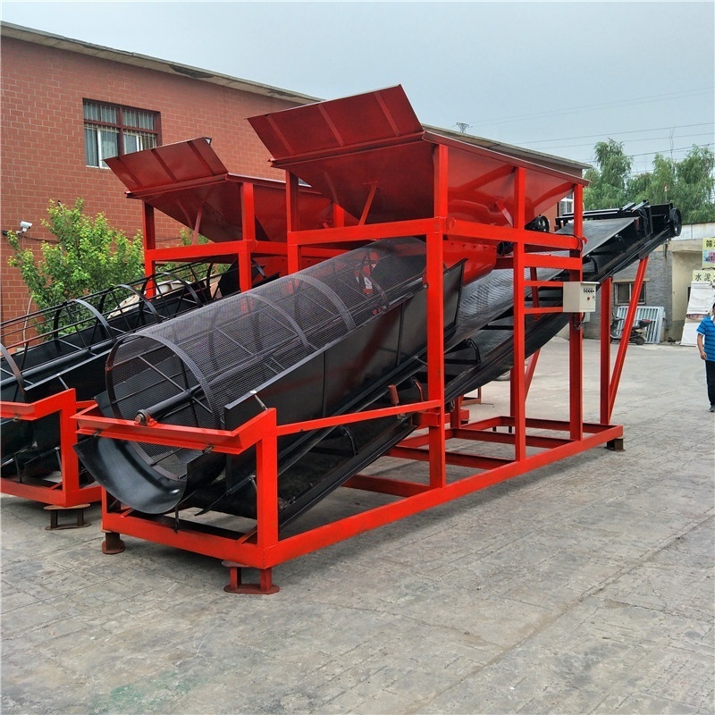 Rotary Drum Sieve Sand and Stone Separator Small Trommel Screen