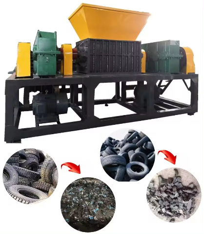 Tyre Recycling Shredder Machine Double Shaft Tire Shredders