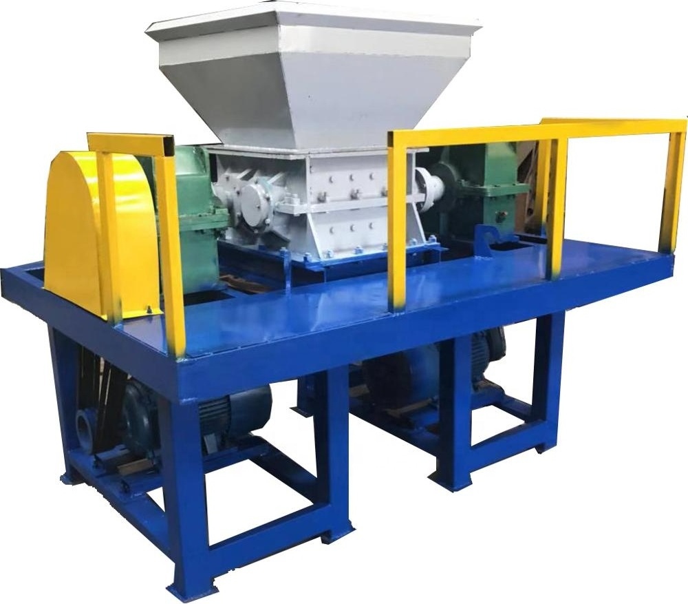 industrial cardboard double shaft shredder/waste wood pallet double shaft shredder machine