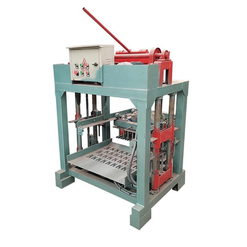 China hot sale small scale  cement concrete fly ash paver interlocking  brick block making  machine price