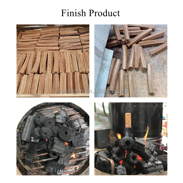 wood sawdust olive rice husk lump straw charcoal briquette making machine