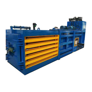 horizontal cardboard compactor automatic paper hydraulic cardboard waste pet baler baling press machine