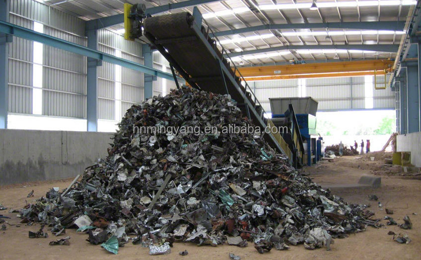 Waste furniture sofa pellets cardboard shredder and separator commercial garbage shredder