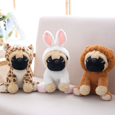 Wholesale Creative Animal Plush Transform Shar Pei Dog Doll Puppy Plush Toy Wedding Gift Doll Claw Machine Shar Pei Dog Toy