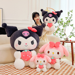 Sanrioed Cartoon Kuromi My Melody Cinnamoroll Pochacco Pompom Purin Strawberry Cute Hug Plush Toys For Claw Machine