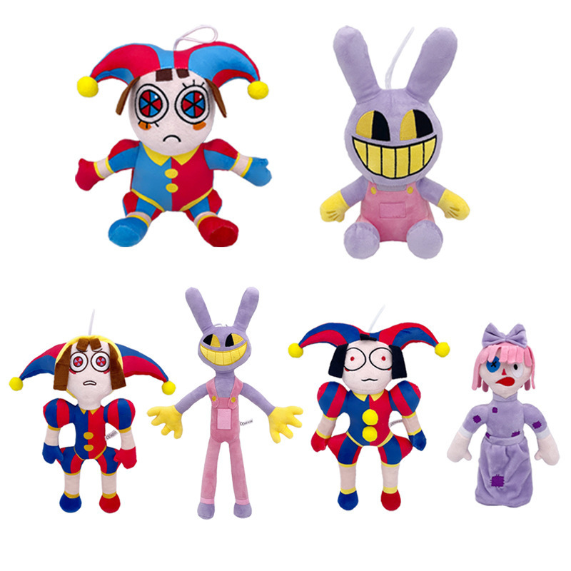 18-30cm The Amazing Digital Circus Jax Plush Pomni Plush Doll Anime Clown Toy Cartoon Room Ornament Toy