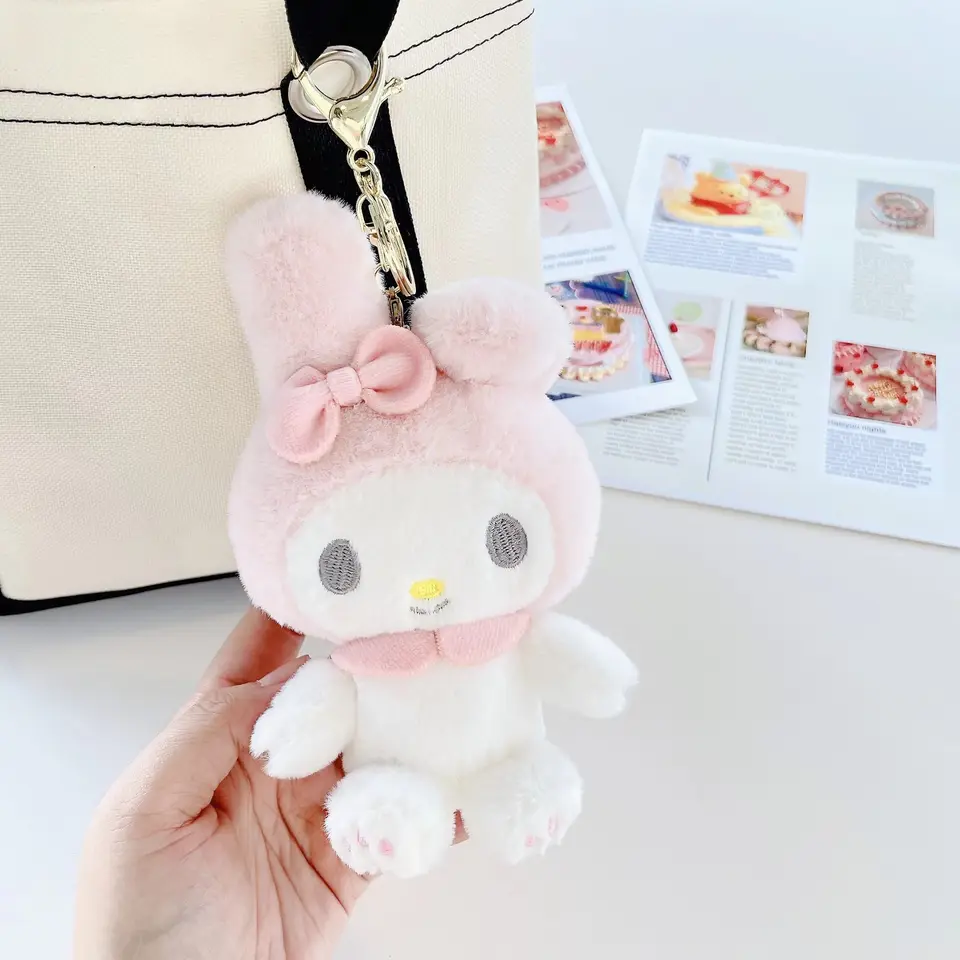 Wholesale My Melody and Kuromi Sanrio Plushie Plush Toys Keychain Cute Sanrio Keychain