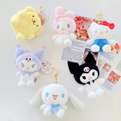 Wholesale My Melody and Kuromi Sanrio Plushie Plush Toys Keychain Cute Sanrio Keychain